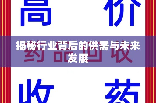 佛山揭秘行业背后的供需与未来发展